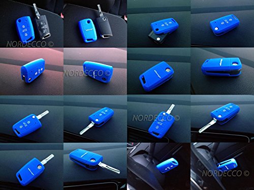 Calidad Silicona 3 Botón Flip Clave FOB Protector caso Volkswagen marca 7 Golf Golf R TSI GTi GTD Mark 5 Polo GT MK6 Polo GTI (azul) Calidad Silicona 3 Botón Flip Clave FOB Protector caso Volkswagen marca 7 Golf Golf R TSI GTi GTD Mark 5 Polo GT MK6 Polo GTI (azul)