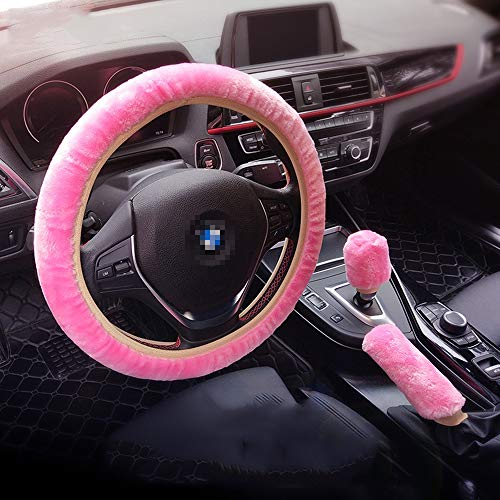 Cestbon Cubierta del Volante En Lana De Imitación, Cubierta del Volante, Palanca del Freno De Mano Y Protección del Volante, Cubierta De Felpa para La Cubierta Universal del Volante,Rosado Cestbon Cubierta del Volante En Lana De Imitación, Cubierta del Volante, Palanca del Freno De Mano Y Protección del Volante, Cubierta De Felpa para La Cubierta Universal del Volante,Rosado