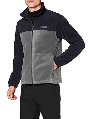 Columbia Steens Mountain Full Zip 2.0, Forro polar, para hombre, Negro, Gris (Black, Grill), XL Columbia Steens Mountain Full Zip 2.0, Forro polar, para hombre, Negro, Gris (Black, Grill), XL