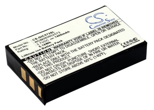 CS-GIC573SL Batería 1400mAh Compatible con [GIGABYTE] GC-RAMDISK, GC-RAMDISK 1.1, GC-RAMDISK 1.2, i-RAM sustituye WDM060602573