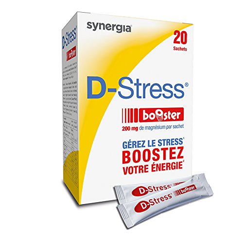 D-Stress Booster - 20 sobrecitos - magnesio altamente asimilado, taurina y vitaminas del grupo B - origen Francia