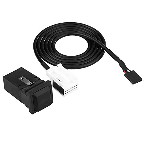 Deror Interruptor y Cable de Audio AUX USB para Coche Apto para RCD510 RCD310 Golf/GTI/R MK5 MK6 Jetta 5KD035724