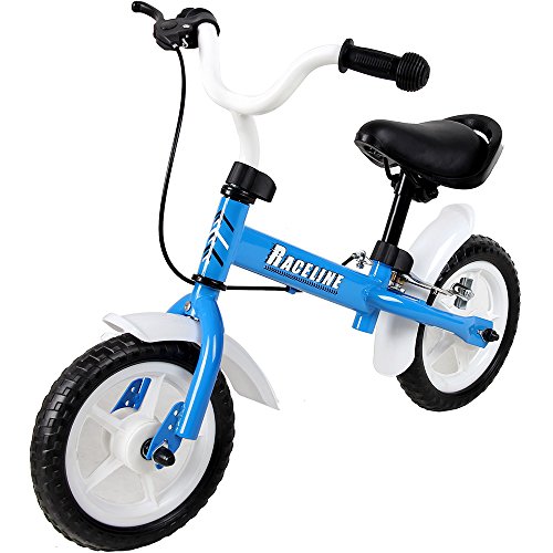 Deuba Bicicleta de Equilibrio 'Easy Raceline' para niños Ruedas 10' con Sillín y Manillar Ajustables sin Pedales Azul