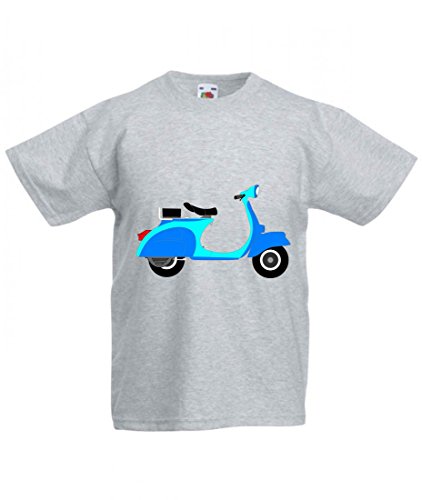 Druckerlebnis24 Camiseta de Motorista Azul de Las Dos Marcas, vehículo, tráfico, Moto, Eslogan, Pegatinas, Asiento, Rueda para Hombre, Mujer, niños, 104 – 5 XL Gris Mujer Gr.: S