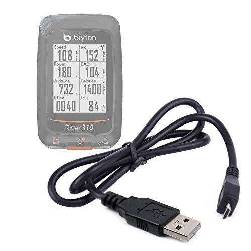 DURAGADGET Práctico Cable Micro USB De Sincronización De Datos para Ciclocomputador Bryton Rider 310T | Polar V650 HR | Polar M450 HR Special Edition | Garmin Edge 520 | Edge 20 | Edge 1000 GPS