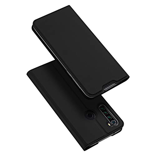 DUX DUCIS Funda Xiaomi Redmi Note 8T, PU Cuero Flip Folio Carcasa [Magnético] [Soporte Plegable] [Ranuras para Tarjetas] para Xiaomi Redmi Note 8T (Negro)
