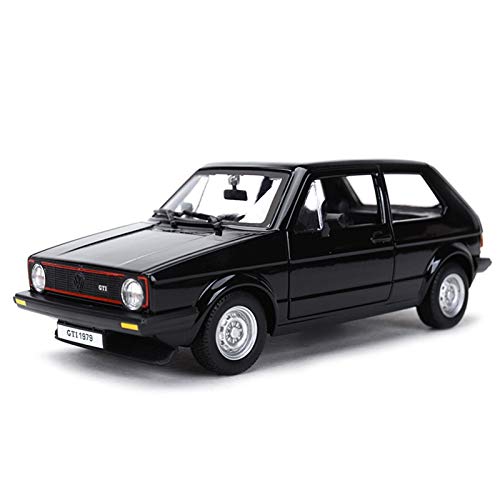 DXZJ 1:24 para 1979 Golf MK1 GTI Hot Hotth Static Die Vehicles Modelo De Colección Juguetes De Coche (Color : Black, Size : Wite Box)