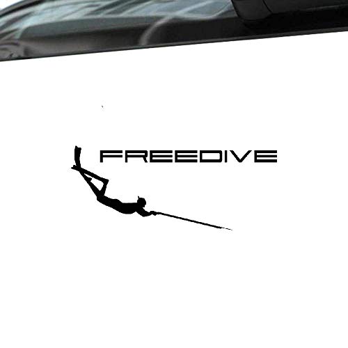 Etiqueta engomada del coche Traje de pesca de pesca Fusil neumático Freedive Snorkel Calcomanía de vinilo para Passat B6 Lada Vesta Peugeot, 17 cm * 7 cm
