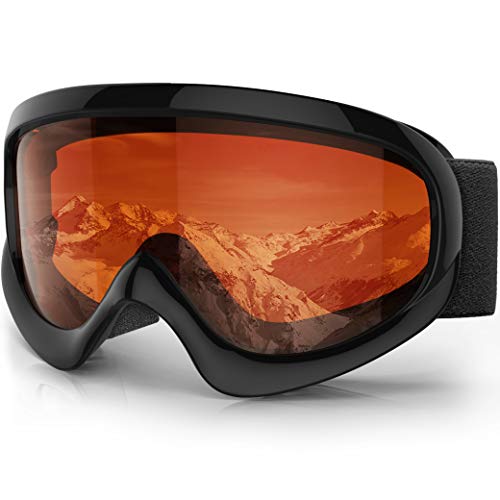 findway Gafas Esqui Niño 5~16 Años Mascara Esqui Niño Gafas de Esqui Niño Niña OTG Ajustable para Niños Anti-Niebla Protección UV Compatible con Casco para Esquiar Snowboard Deportes de Invierno