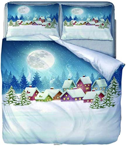 firjiyj Cama de Tres Piezas, Nieve Trendy 3D Striped Pattern 3 Piezas QuiltSet Que Incluye Fundas de Almohada con Cierre de Cremallera -_3_