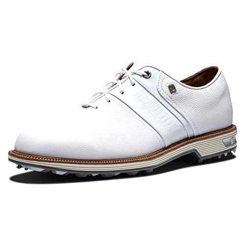 FootJoy Premiere Series Packard, Zapatos de Golf Hombre, Blanco, 44.5 EU