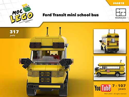 Ford Transit mini school bus (Instruction Only): MOC LEGO (English Edition)