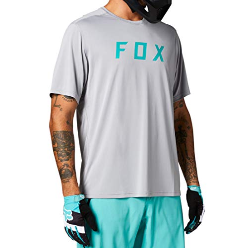 Fox Racing Ranger Short Sleeve Jersey Fox Camisa, Gris Acero, S para Hombre