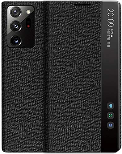 Funda de cuero inteligente de alta gama para Samsung Galaxy Note 20 Ultra 5G. Voltear/Suspender/Responde la llamada de forma inteligente/carcasa de telefono Galaxy Note 20 Ultra [SM-N9860] - Negro