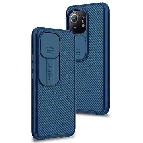 Funda para Xiaomi Mi 11, Protección de la cámara Carcasa Cubierta de cámara Deslizante Proteger Ultra-Delgado Híbrida PC Anti-Choque Anti-arañazos - Azul