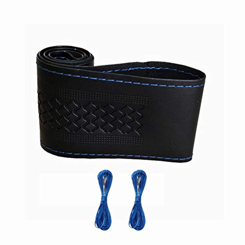 Funda Volante Cuero - ZATOOTO Fundas Volante Cosida, Cubierta Volante Cuero Cosida de 37-38.5cm con Aguja e Hilo, Negro con Hilo Azul Funda Volante Cuero - ZATOOTO Fundas Volante Cosida, Cubierta Volante Cuero Cosida de 37-38.5cm con Aguja e Hilo, Negro con Hilo Azul