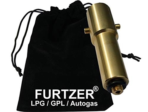 Furtzer® LPG GLP GPL Autogas Reservorio Adaptador M10 Bayoneta versión Larga (ca. 100mm) con Bolsa de Tela