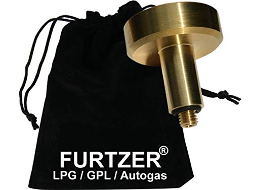 Furtzer® LPG GLP GPL Autogas Reservorio Adaptador M10 Dish versión Corta (ca. 60mm) con Bolsa de Tela