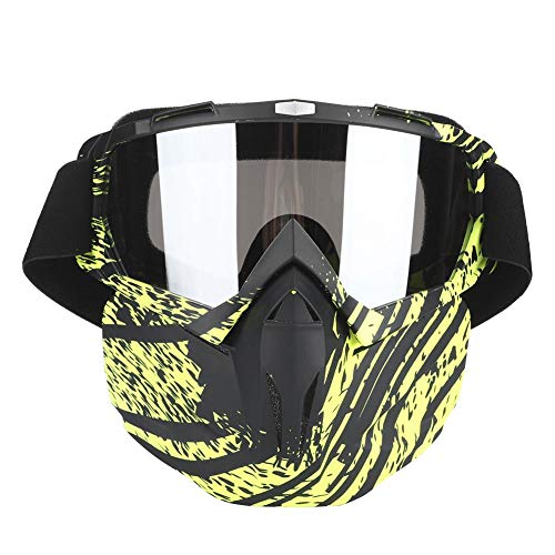 Gafas de máscara, Gafas de motocicleta Hombres Mujeres Gafas de moto de nieve Esquí Snowboard Invierno Nieve A prueba de viento Máscara Gafas de sol(Verde)