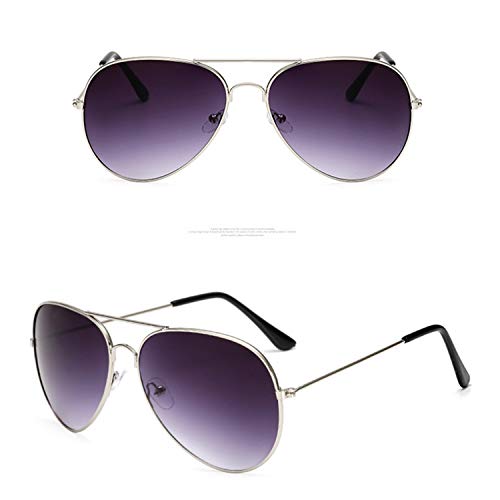 Gafas,Gafas de sol,Pilot Aviation Night Vision Sunglasses Men Women Goggles Glasses UV400 Sun Glasses Driver Night Driving Eyewear Silver-Light Purple