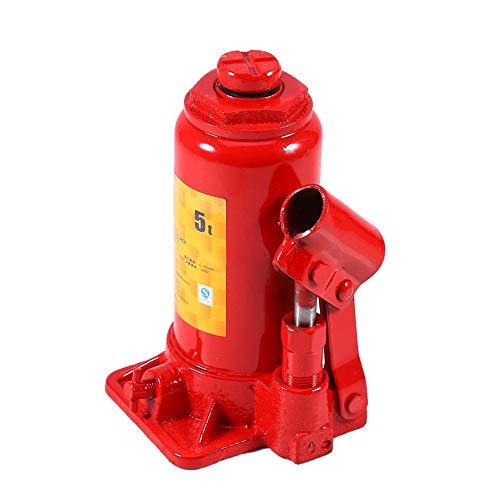 Gato hidráulico de 5T, gato hidráulico gato de botella para furgoneta, bote, camión, caravana Adecuado para levantar y cambiar los neumáticos de la mayoría de los automóviles Gato hidráulico de 5T, gato hidráulico gato de botella para furgoneta, bote, camión, caravana Adecuado para levantar y cambiar los neumáticos de la mayoría de los automóviles