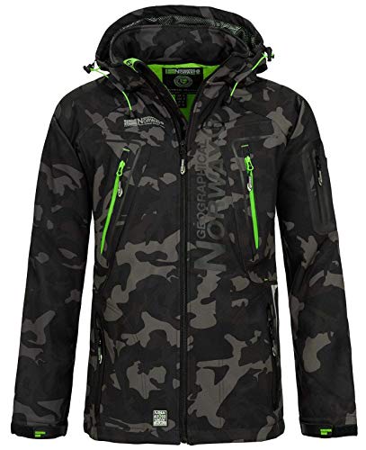 Geographical Norway Tambour Chaqueta Softshell Hombre - Negro/Verde, L