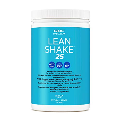 GNC Total Lean® Lean Shake ™ 25 - Vainilla, 16 porciones, batido de reemplazo de comidas