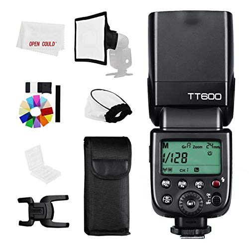 Godox TT600 2.4G GN60 - Cámara maestro/esclavo, mando a distancia, flash universal con un contacto para Canon, Nikon, Sony, Pentax, Olympus, Fuji Lumix