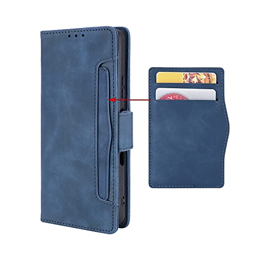 GOKEN Funda para Xiaomi Redmi Note 10 Pro (6.67") Funda, Leather Folio Carcasa con Billetera, Magnética PU Cuero/TPU Silicona FILP Case Cover con Soporte/Tapa Tarjetas (Azul)