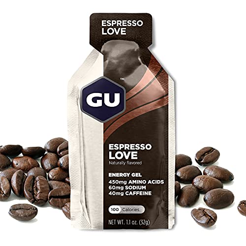 GU Energy Gel Energizante de Café Expresso - Paquete de 24 x 32 gr - Total: 768 gr