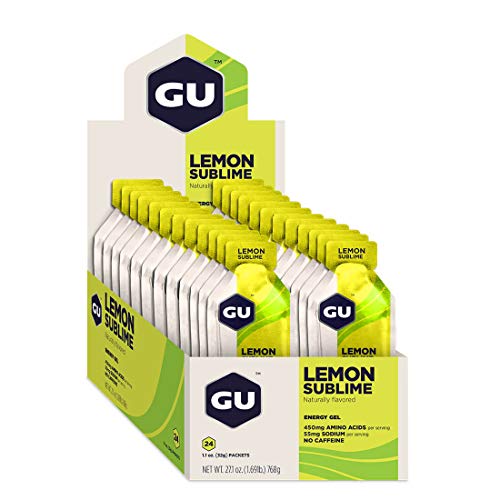 GU Energy Gel Energizante de Limón - Paquete de 24 x 32 gr - Total: 768 gr