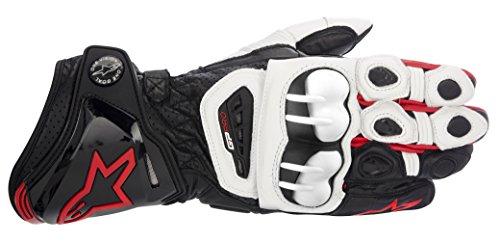 GUANTES ALPINESTARS GP PRO NEGRO BLANCO ROJO