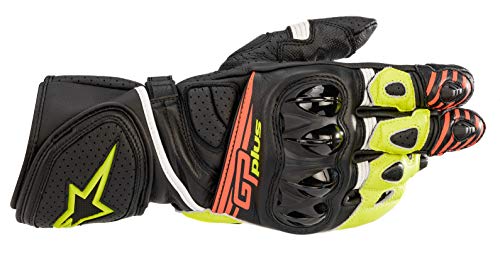 Guantes de Moto Alpinestars GP Plus R V2 Gloves Black Yellow Fluo Red Fluo, Black/Yellow/Fluo/Red/Fluo, XXL