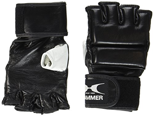 Hammer MMA Handschuhe Premium - Guantes de Boxeo para Combate, Color Negro, Talla S-M
