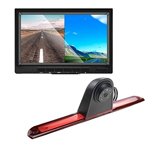 HD 720p Impermeable Reemplazo Coche Trasera Vista cámara de Marcha atrás Luz de Freno + Monitor TFT LCD 7.0" Pulgadas para Ford Transit F150/F250/F350 Transit Jumbo 2014-2019