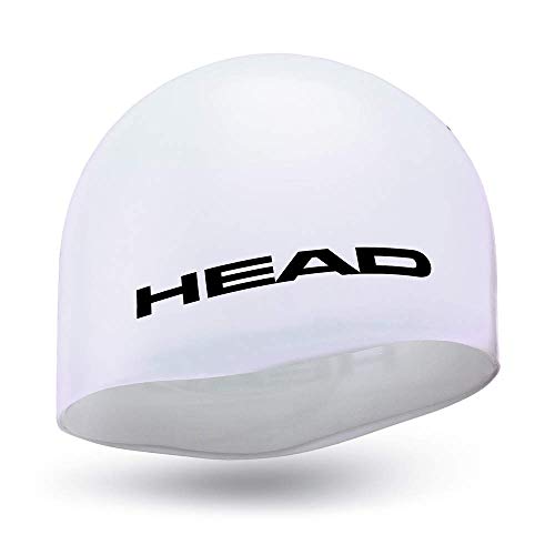 Head Cap Silicone Moulded - Gorro de Buceo Unisex, Color Blanco