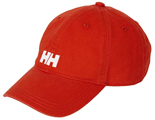 Helly Hansen Logo Cap Gorra Unisex 100% algodón para protegerse del Sol Durante Actividades al Aire Libre, Hombre, Rojo, STD