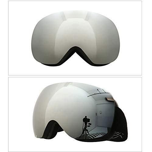 HHORD Anteojos del Snowboard - Anti-Niebla, 100% Protección UV, De Doble Capa Lentes Esféricas, Compatible con Casco De Nieve Gafas Hombres, Mujeres, Jóvenes Y Niños,D