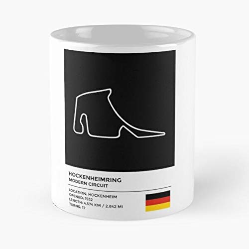 Hockenheimring Germany Hockenheim Cars Circuit Motorsport F1 Racing La Mejor Taza de café de cerámica de mármol Blanco de 11 oz