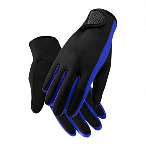 IPENNY - Guantes de buceo en apnea, guantes de buceo, guantes de nailon de doble cara de goma, guantes de natación de invierno, 20 – 21,5 cm