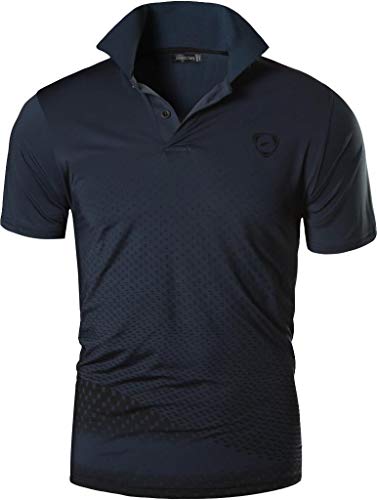 jeansian Hombre Sport Dry Fit Deportiva tee Shirt Tshirt T-Shirt Manga Corta Tenis Golf Bowling Camisetas LSL195 Gray XXL