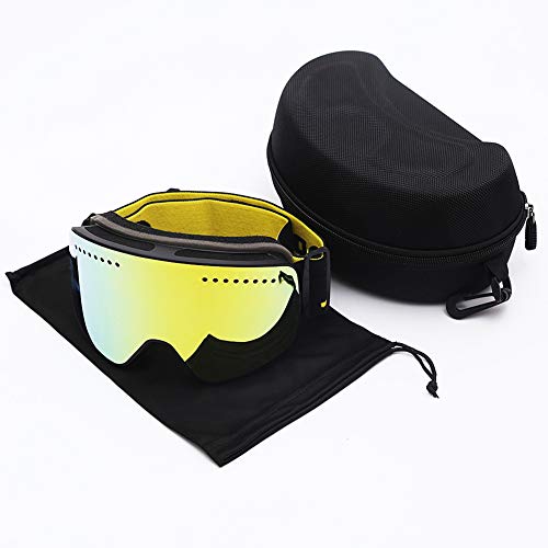JT Gafas De Esquí para Adultos Hombres Y Mujeres Doble Anti Niebla Deportes Al Aire Libre Equipos,Blackorange,OneSize