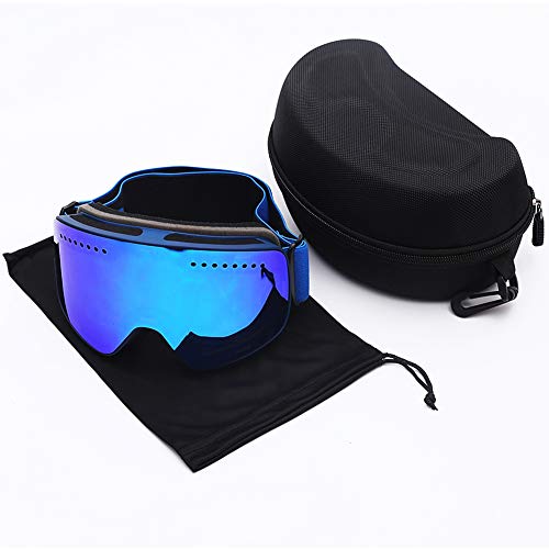 JT Gafas De Esquí para Adultos Hombres Y Mujeres Doble Anti Niebla Deportes Al Aire Libre Equipos,Blue,OneSize