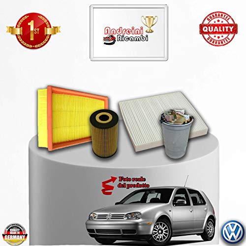 Kit de 4 filtros para VW Golf IV 1.9 TDI 96kW 130cv DESDE 2006 – > 2007 