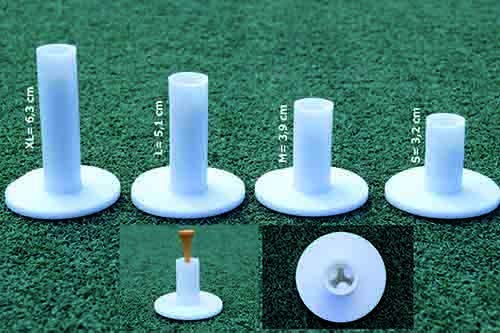 koenig-tom Golf Rubber Tees - Tees de goma para practicar golf, 4 unidades, color blanco