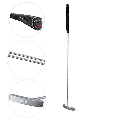 LEAGY - Putter de Golf clásico y Atemporal de 35 Pulgadas de Longitud - Cabeza de Dos vías Estilo Putt y Agarre de Goma Premium para golfistas diestros o Zurdos