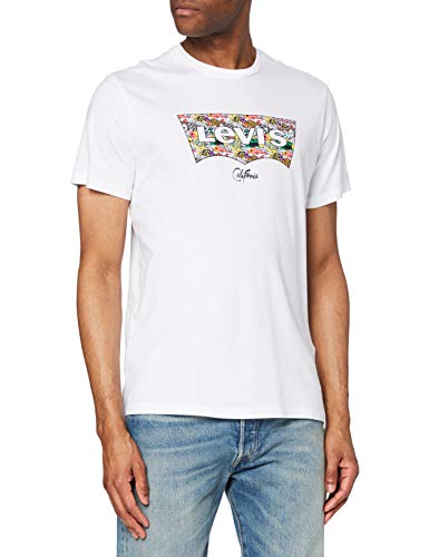 Levi's Housemark Graphic tee Camiseta, White (Ssnl Hm Fish Fill White), Large para Hombre