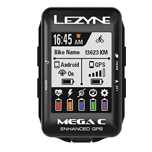 LEZYNE Mega C Bicicleta Negro rastreador GPS - Rastreadores GPS (5,59 cm (2.2"), 33,8 x 45,1 mm, 240 x 320 Pixeles, 33,3 día(s), Recargable, 32 h)