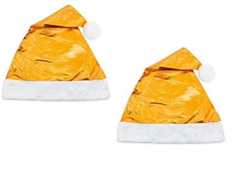 Lote de 12 Gorros de Navidad Metalizados Color Dorado. Gorro Nochevieja. Gorros navideños Papa Noel. Ideal para Fiestas navideñas Lote de 12 Gorros de Navidad Metalizados Color Dorado. Gorro Nochevieja. Gorros navideños Papa Noel. Ideal para Fiestas navideñas