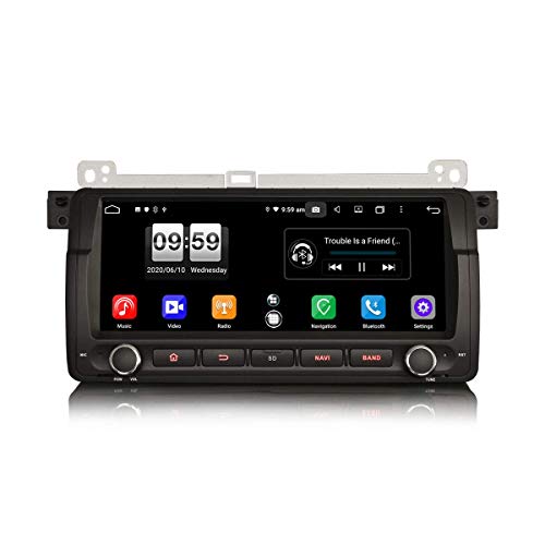 LYHY Car Navigator 8.8 Pulgadas Android 10.0 Car Stereo para BMW 3 Series E46 Rover 75 M3 MG ZT Soporte GPS Sat Nav Carplay Android Auto DSP Bluetooth WiFi Dab + TPMS 8-Core 4GB RAM + 64GB ROM